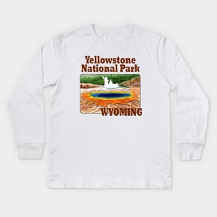 Yellowstone National Park, Wyoming Kids Long Sleeve T-Shirt